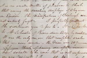 1803 letter from Scotland's greatest cabinet-maker William Trotter