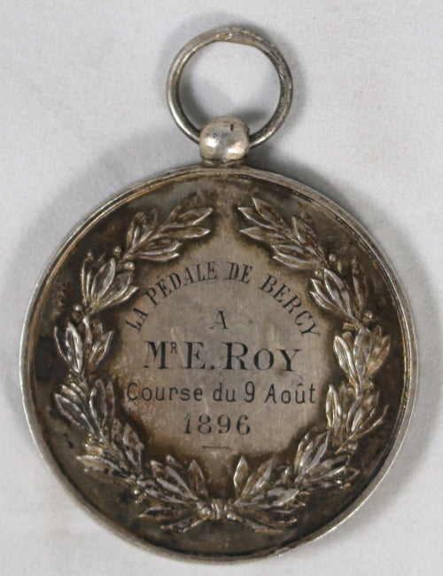 1896 medaille course de vélocipède à Bercy, par Vernon