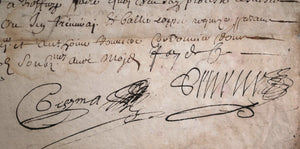 1669 Nîmes document Pierre le Blanc de la Rouvière, de Fourniguet, de Gajan