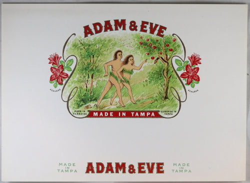 Inner Cigar box label ‘Adam & Eve’, Tampa ~1930s
