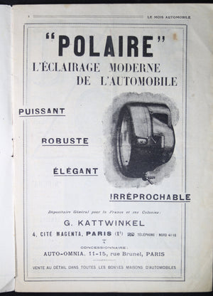 'Le Mois Automobile' magazine de décembre 1913