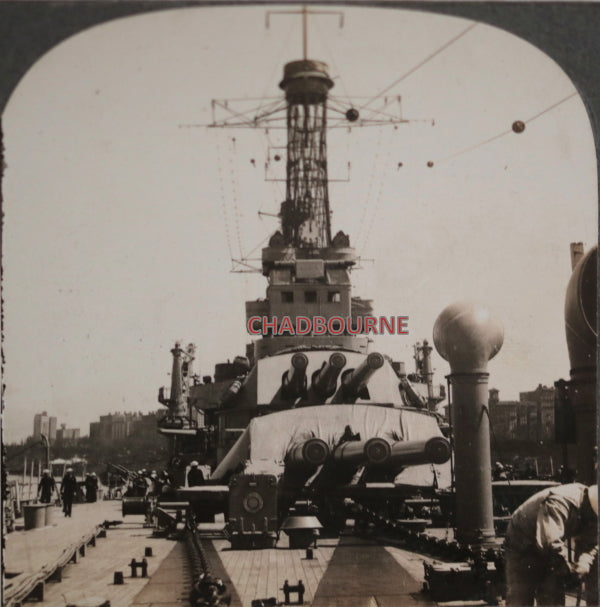 WW1 stereoscopic photos USS Pennsylvania, US 3rd Army trucks Germany