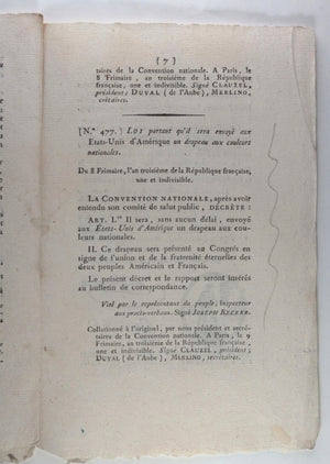 France Révolution deux Bulletin des Lois 1794 (après 10 Thermidor)