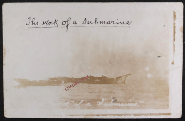 WW1 postcard photos  US destroyer convoy duty eastern Atlantic c. 1917
