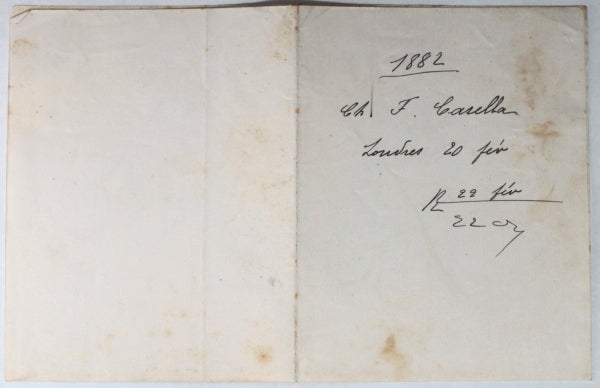 1882 London UK Vignerons Bordelais wine order Seward Bordeaux merchant