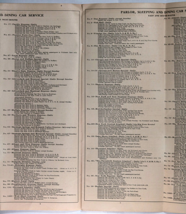 December 1902 timetable NY, Chicago and St Louis RR (Nickel Plate)