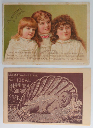 USA set of 4 trade cards 19th century