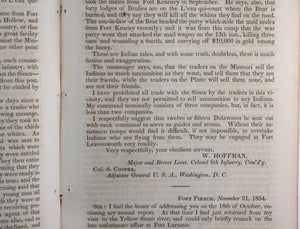 1855 USA pamphlet extracts War Department regarding Indian Hostilities