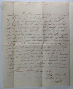 1755 lettre de Toul à Capt. régiment Penthièvre Infanterie à Mezières