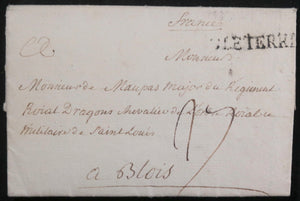 1777 Londres lettre pour Herry de Maupas major régiment Royal-Dragons