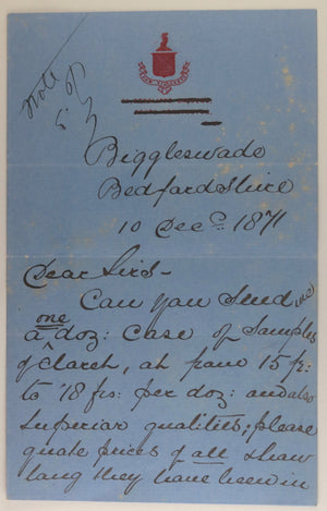 1871-72 UK London  five (5) letters to Bordeaux merchant, wine & brandy