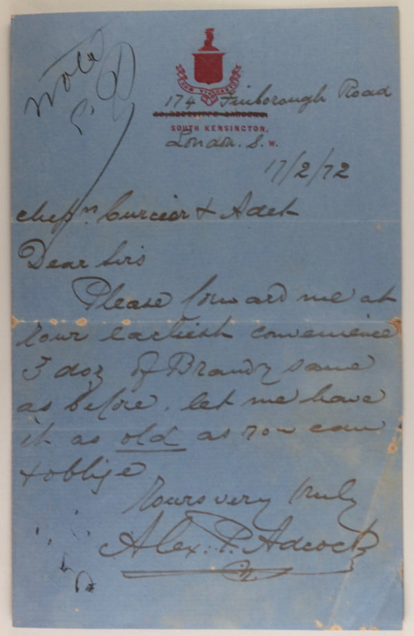 1871-72 UK London  five (5) letters to Bordeaux merchant, wine & brandy
