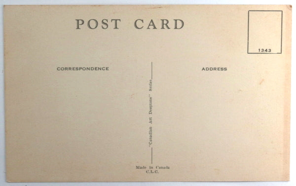 WW2 Canada patriotic postcard: army navy, and air force in action