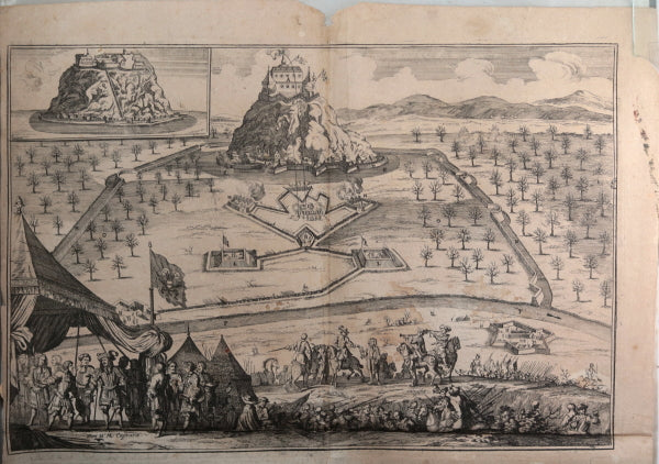 Gravure bataille de Mongats Hongrie par Gaspar Bouttats c. 1686