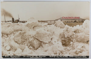 c. 1930s Canada Montreal photo postcard icebreaker Saurel St Lawrence