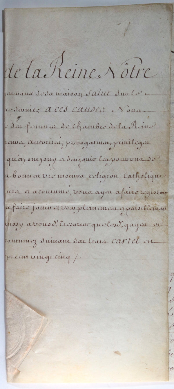 1725 Versailles charge Femme de Chambre future Reine Marie Leszczynska