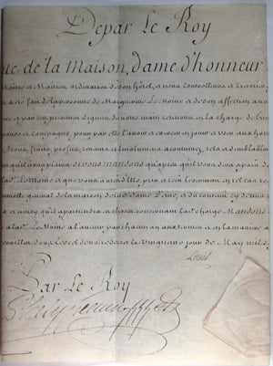 1725 Versailles charge Femme de Chambre future Reine Marie Leszczynska
