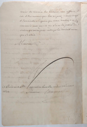 1694 Paris lettre de Caumartin intendant des finances Louis XIV