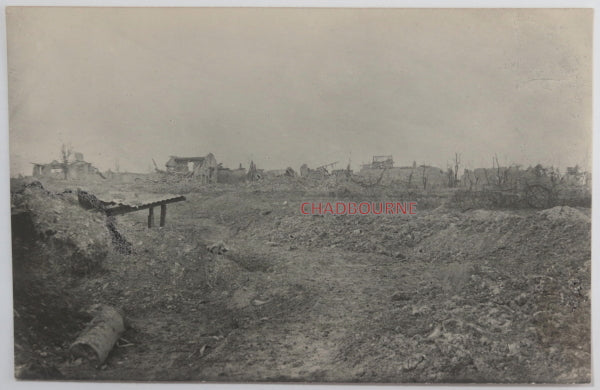 1918 France Guerre 14-18 CPA photo village francais détruit