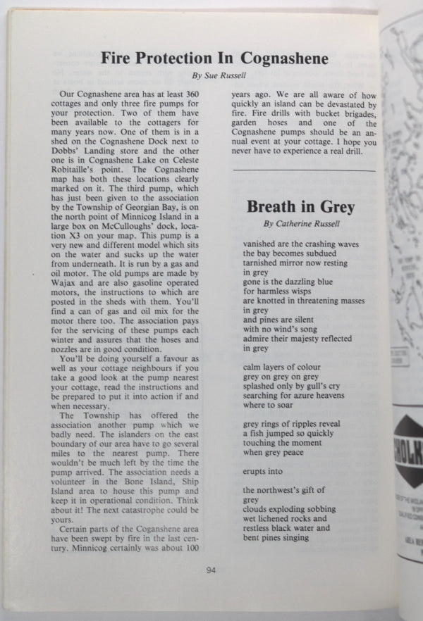 1979 Canada Ontario cottage owners magazine “Cognashene Cottager” 1979 Canada Ontario cottage owners magazine “Cognashene Cottager”