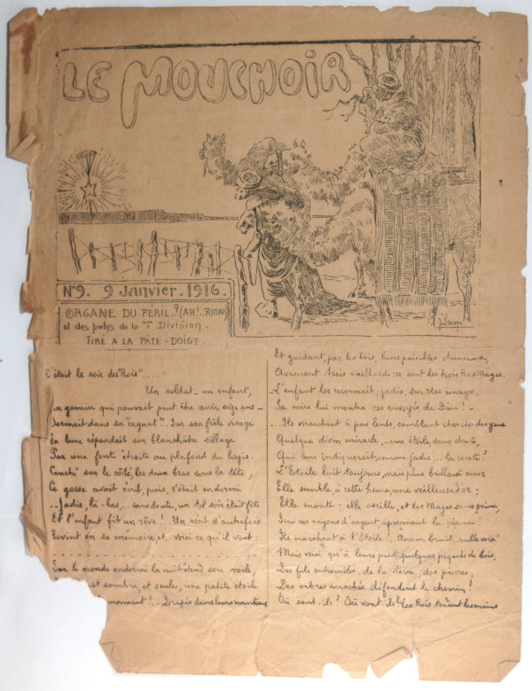 1916 Guerre 14-18 France lot de 6 journaux 'Le Mouchoir'