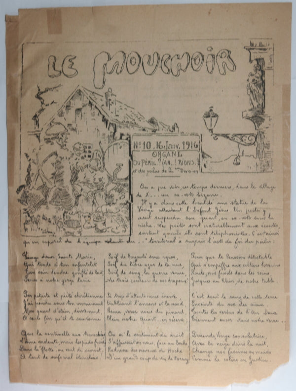 1916 Guerre 14-18 France lot de 6 journaux 'Le Mouchoir'