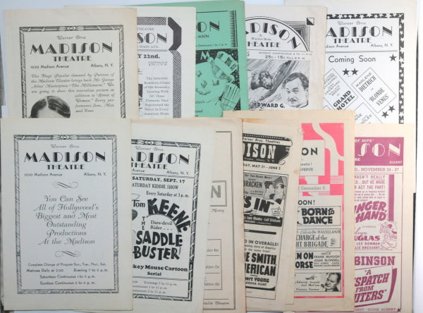 1931-1942 set of 11 movie heralds Madison Theater Albany NY