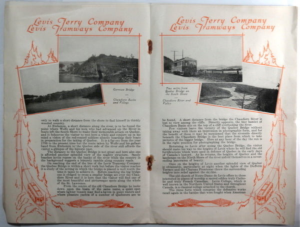 Late 1920s Quebec tourist brochure Levis Ferry and Tramways company Late 1920s Quebec tourist brochure Levis Ferry and Tramways company