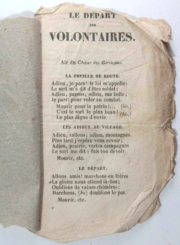France  chansons patriotiques révolution ‘Trois Glorieuses’ de 1830France  chansons patriotiques révolution ‘Trois Glorieuses’ de 1830