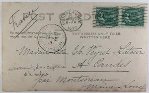 1910  Montréal carte postale photo cortège funèbre