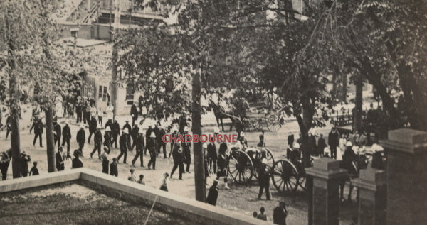 1910  Montréal carte postale photo cortège funèbre