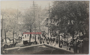 1910  Montréal carte postale photo cortège funèbre
