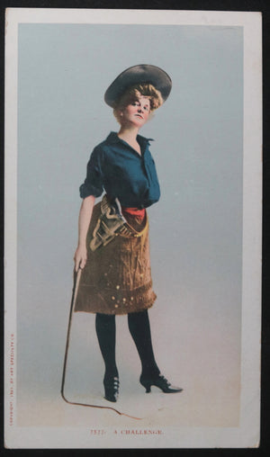 1903 USA postcard female cowboy