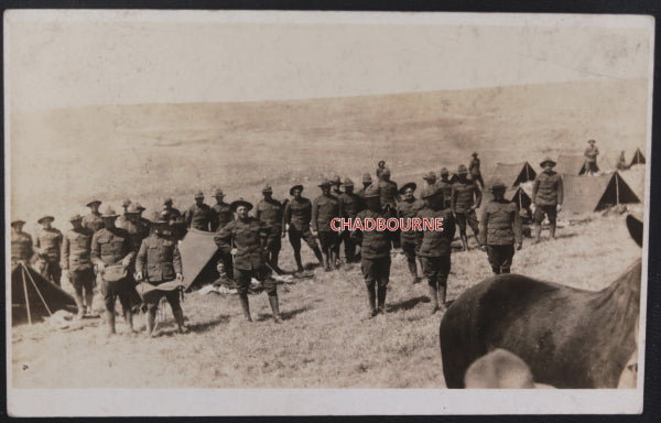 USA set of 2 photo postcard soldiers SW states c.1910s