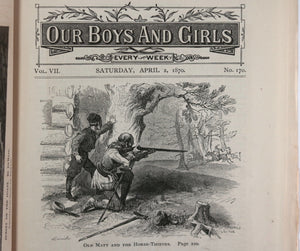 1870 USA children’s magazine Oliver’s Optics, baseball front cover