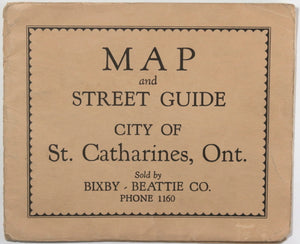 Map and Street Guide City of St Catharines, Ont. (1930-40s)