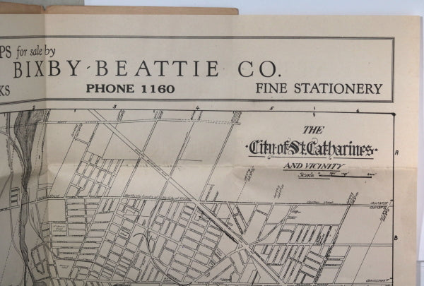 Map and Street Guide City of St Catharines, Ont. (1930-40s)