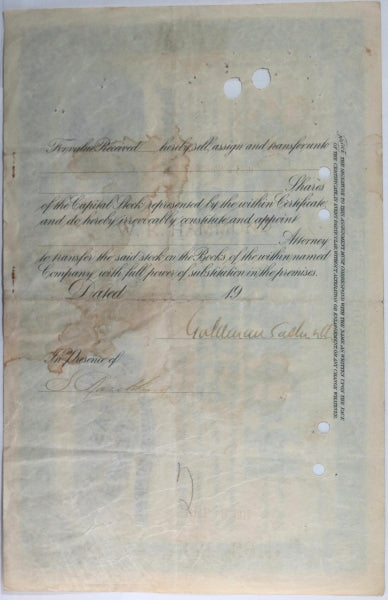 Stock Certificate Missouri Kansas & Texas Railway Company early 1900s Stock Certificate Missouri Kansas & Texas Railway Company early 1900s