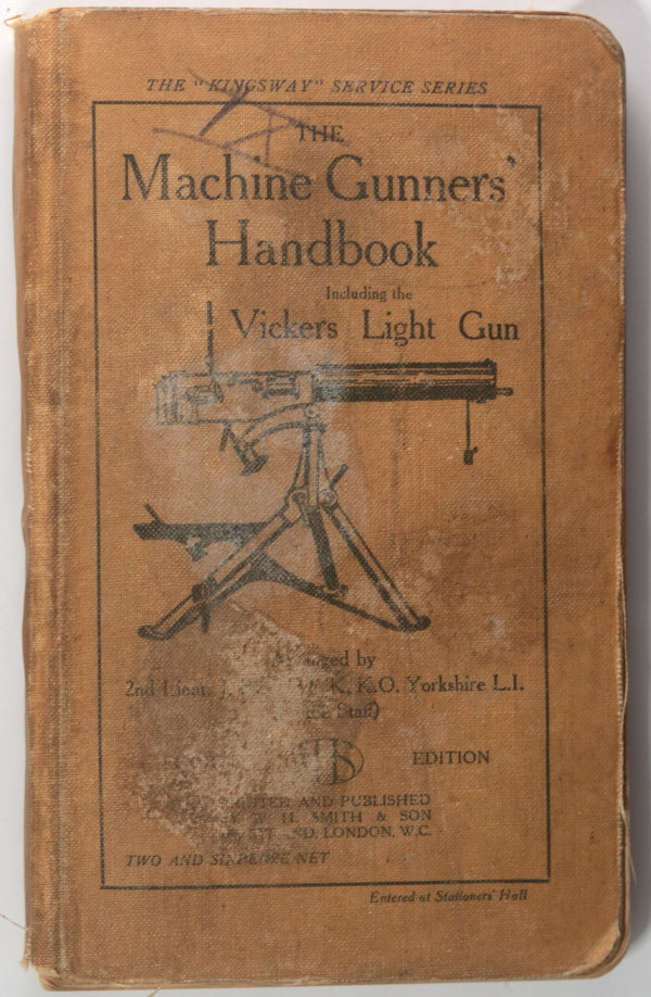 WW1 Machine Gunner’s Handbook C.E.F. Capt. Van Wart  c.1916
