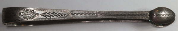 UK early 1800s silver sugar tongs hallmarked Richard Ferris (Exeter)