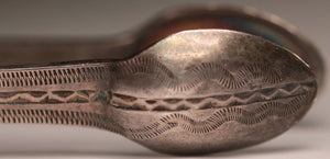 UK early 1800s silver sugar tongs hallmarked Richard Ferris (Exeter)
