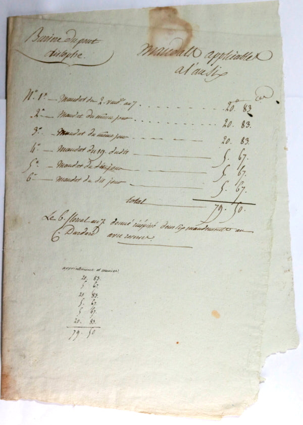 1799 France mandats bariere pont cristophe