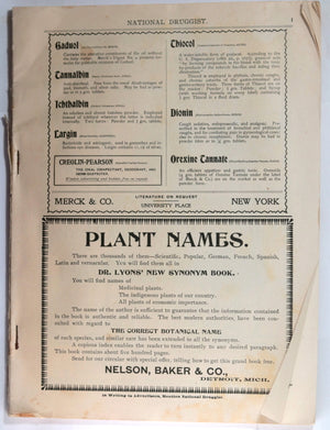 1900 USA The National Druggist magazine