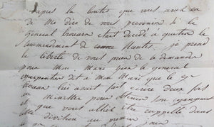 1815 Cent Jours lettre au Général Travot, Général Grobon à Nantes