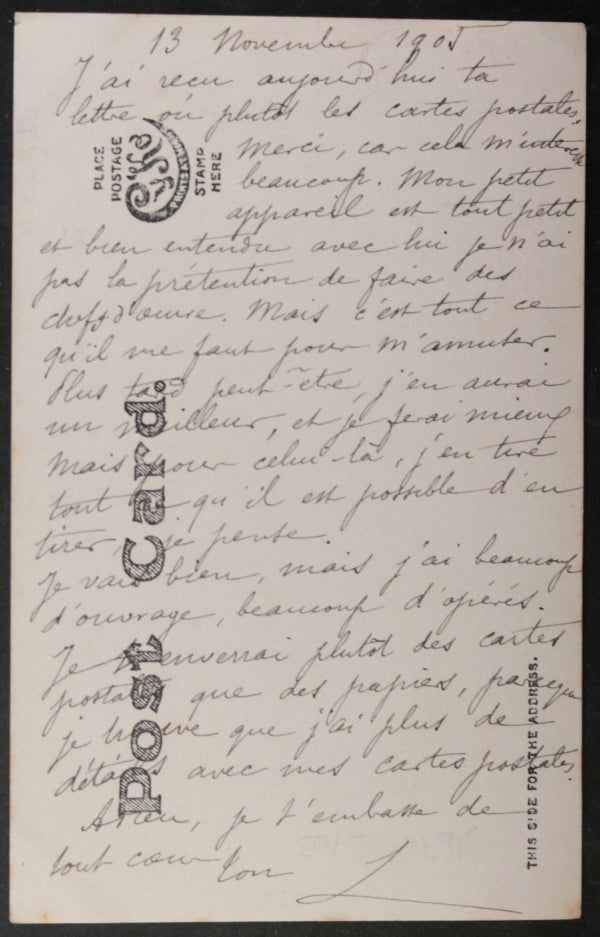 1905 Montréal carte photo postale Chapelle St. Joseph