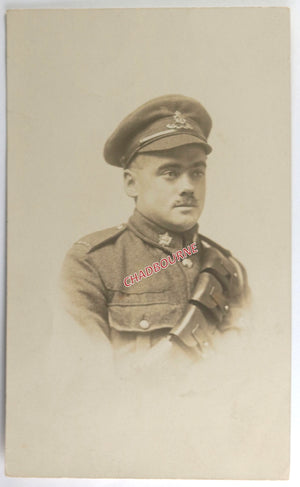 WW1 UK photo postcard of Canadian artillery soldier