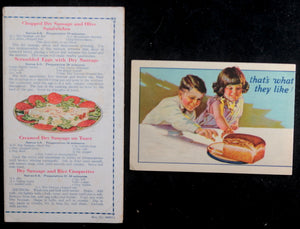 USA set of 4 food advertising & recipe booklets c. 1930s
