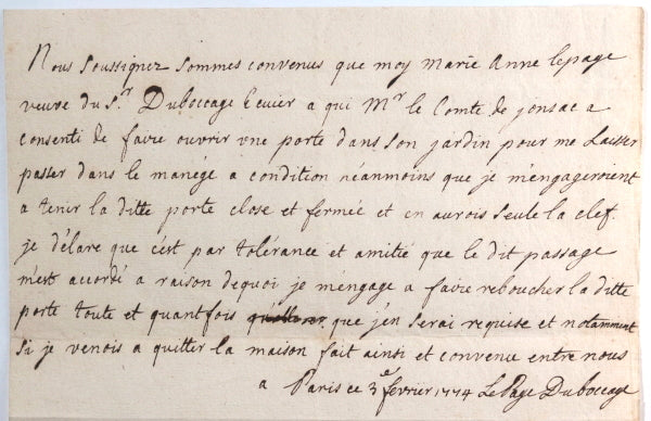 1774 Paris lettre Marie Anne LePage Duboccage écrivain poète saloniste