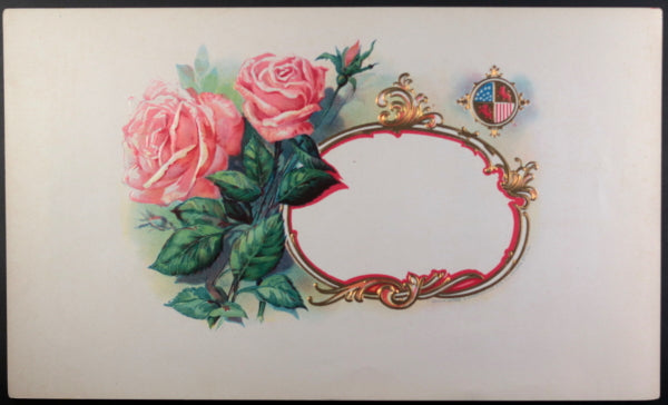 USA Kansas City salesman sample cigar box label – roses  early 1900s