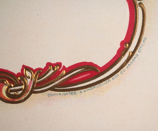 USA Kansas City salesman sample cigar box label – roses  early 1900s